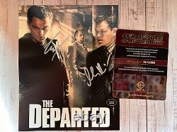 Leonardo DiCaprio & Matt Damon 8x10 Les Partis Autographes Originaux avec COA