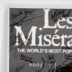 Les Misérables SIGNÉ PAR LA DISTRIBUTION Broadway 14x22 Carte pour la vitrine du théâtre