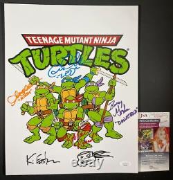 Les Tortues Ninja Mutantes Adolescents - Photo 11x14 signée par le casting x5, C Eastman TMNT JSA COA