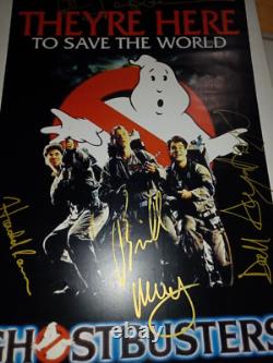 Les chasseurs de fantômes affiche photo originale signée par le casting AYKROYD MURRAY REITMAN
