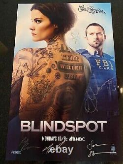 Limited 2015 Nycc Blindspot 11x17 Affiche Original Cast Signé Authentique Nbc Tv