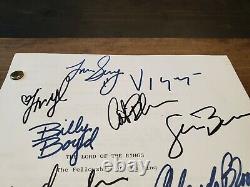 Lord Of The Rings Lotr Fellowship Script Script Cast Signedx14 Aveccoa Autographié