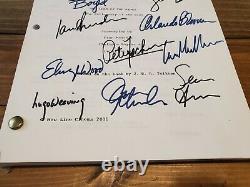 Lord Of The Rings Lotr Fellowship Script Script Cast Signedx14 Aveccoa Autographié