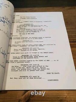 Lord Of The Rings Lotr Fellowship Script Script Cast Signedx14 Aveccoa Autographié