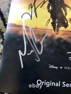 Mandalorian Cast Signed 12x18 Affiche Gina Carano Star Wars Jon Favreau Autographe