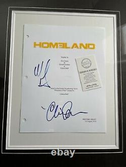 Mandy Patinkin & Claire Danes Cast Signé Autographe Homeland Encadré
