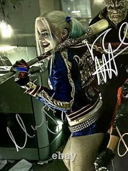 Margot Robbie & Will Smith Suicide Squad Autographié 8x10 Cast Signé Photo Wcoa