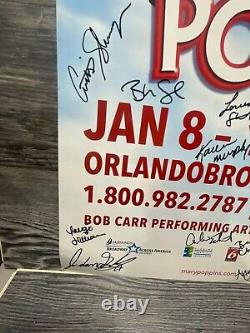 Mary Poppins Musical, Cast Signed, Broadway En Tournée, Orlando, Affiche de la vitrine