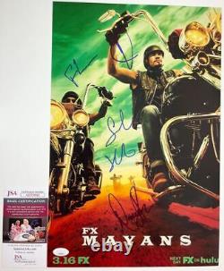 Mayans M. C. Cast Signé Par 5 Saison 3 11x17 Affiche Autographiée Pardo Jsa Coa