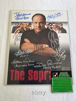 Membres des Sopranos Rarement Signé? Poster de la Distribution Autographié 10x8 GAA COA