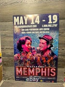 Memphis Le Musical, Distribution Signée, Broadway En Tournée, Orlando, Carte Affiche/fenêtre