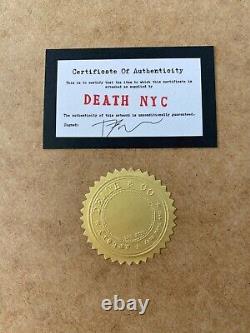 Mort NYC Impression signée à la main, encadrée 16x20 pouces avec COA PIXAR DISNEY MOVIES CAST B