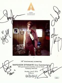 Napoleon Dynamite - Photo 8.5X11 avec les autographes des acteurs Heder Ramirez JSA AM56279