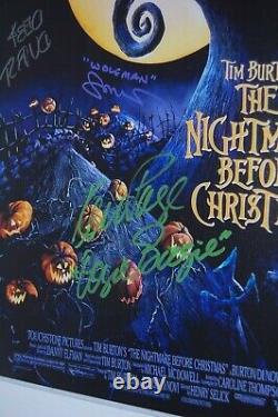 Nightmare Avant Christmas Cast Rare 5x Signé 11x17 Photo Sarandon, O'hara, Page
