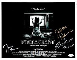 OLIVER ROBINS +2 CAST Signé 11x14 POLTERGEIST Horreur Autographe JSA COA Cert