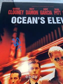 Océans Eleven 11 Affiche Photo Signée par le Casting 12x18 Brad Pitt Matt Damon Clooney Bas