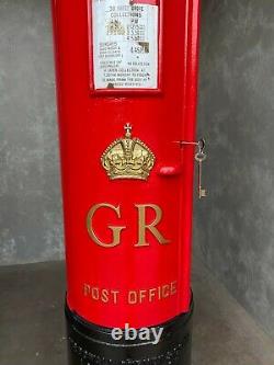 Original Reclaimed Red Cast Iron George 5th Pillar Box Signe Ukaa Post Box