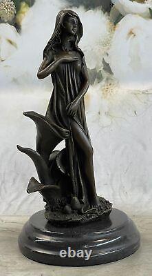 Original Signé Mère Terre Bronze Sculpture Statue Hot Cast Cadeau Signé Mavchi