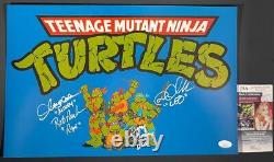 Originale 4 Tortues Ninja Mutantes De L'adolescence Signé 11x17 Affiche D Tmnt Jsa Coa