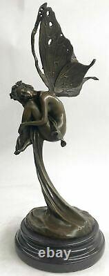 Panneau Original Fée Fantasy Bronze Sculpture Figurine D'art Statue Chaud Cast
