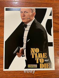 Pas Le Temps De Mourir Affiche De Cinéma Cast Signé Première Daniel Craig James Bond 007 Coa