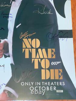 Pas Le Temps De Mourir Affiche De Cinéma Cast Signé Première James Bond Daniel Craig 007 Wow