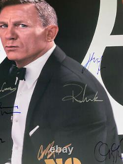 Pas Le Temps De Mourir Affiche De Cinéma Cast Signé Première James Bond Daniel Craig 007 Wow