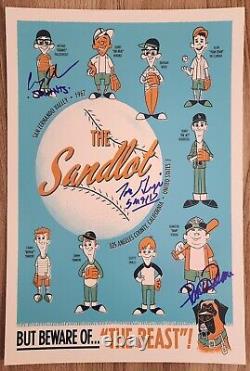Patrick Renna +2 Distribution Signée Le Sandlot Affiche de Film 12x18 RAD