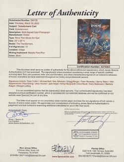 Peter Cullen +14 Cast Signed 20x30 Transformers Authentic Autograph JSA COA LOA<br/>  
<br/>Translation: Peter Cullen +14 Cast signé 20x30 Transformers Authentique Autographe JSA COA LOA