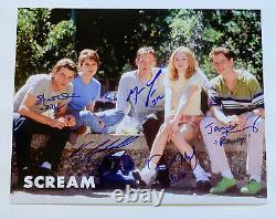 Photo 11x14 signée par le casting de Scream Neve Campbell Lillard Ulrich Kennedy PREUVE EXACTE