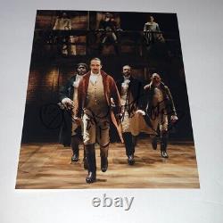 Photo 8x10 signée par Hamilton, Lin-Manuel Miranda et les membres originaux de la distribution sur scène 3