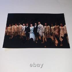 Photo 8x12 signée de Hamilton par Lin-Manuel Miranda et les membres de la distribution originale sur scène