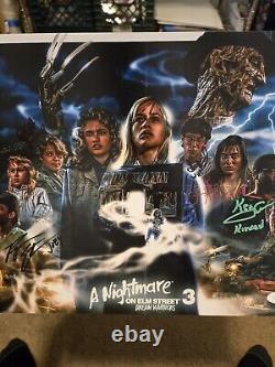 Photo autographe 11x14 signée CAST de NIGHTMARE ON ELM STREET 3 par 5 certifiée JSA