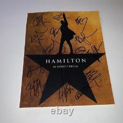 Photo signée 8x10 de Hamilton avec Lin-Manuel Miranda et les membres originaux de la distribution 1