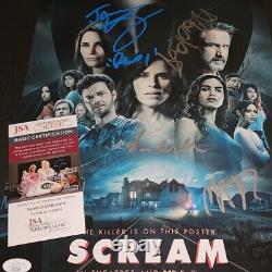 Photo signée Scream Cast 11x17 David Arquette Kevin Williamson +2 JSA AQ33260