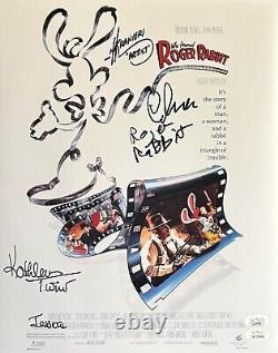 Photo signée de 11x14 du casting de Qui veut la peau de Roger Rabbit JSA Ranieri Turner Fleischer