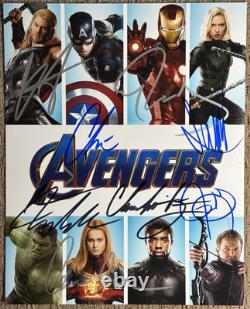 Photo signée du casting des Avengers, 8x10 avec certificat d'authenticité, MCU (8) Marvel