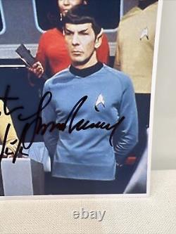 Photo signée par la distribution originale de Star Trek - Shatner Kelly Nimoy COA