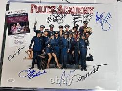 Photographie du casting du film Police Academy 16x20 Signée 8 Signatures Bubba Smith