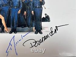 Photographie du casting du film Police Academy 16x20 Signée 8 Signatures Bubba Smith