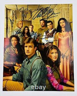 Photographie signée du casting complet de FIREFLY du channel Sci-Fi authentique (encadrée) 8x10