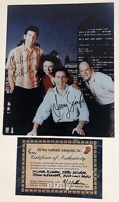 Photographie signée du casting de Seinfeld avec certificat d'authenticité (COA)