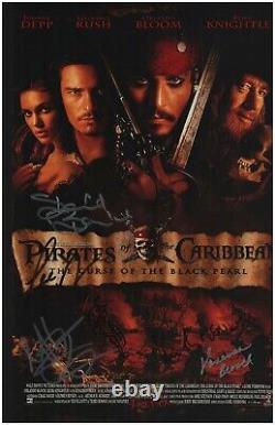 Pirates des Caraïbes Cast Signé (X6) 11X17 Photo en Couleur Autographe World CO