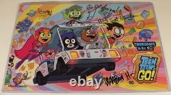 Poster signé par le casting de Teen Titans Go SDCC 2016 Six autographes Livraison gratuite