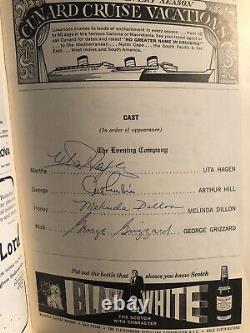 Programme de théâtre de Broadway signé par l'ensemble original de 'Qui a peur de Virginia Woolf ?'