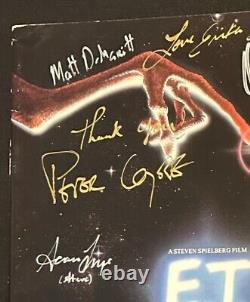 Programme du film E.T. L'extra-terrestre signé par 11 membres du casting de 1982 Spielberg Thomas