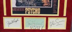 Psycho Casted Autographied Framed Photo Cuts Janet Leigh Gavin Perkins Bas