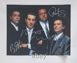 RARE 8x10 AFFICHE DE PHOTO D'AUTOGRAPHES SIGNÉE DU CAST DE GOODFELLAS avec certificat d'authenticité