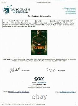 RARE! Photo couleur signée par le casting de Luke Cage, Mike Coulter (+4), avec certificat d'authenticité