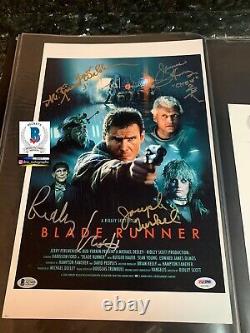Ridley Scott A Signé Blade Runner Cast Signé 11x17 Bas Coa Beckett B